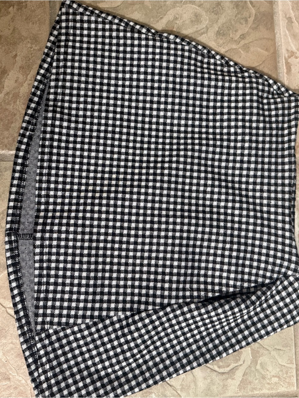 Black and White Gingham Mini Skirt
